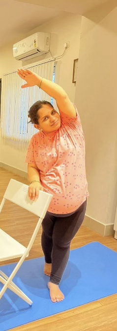 Shrashti reflects on a wonderful pregnancy experience with Aura Birthing sessions, emphasizing improved flexibility, strength, and focused breathing